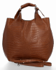 Kožené kabelka shopper bag Vittoria Gotti zrzavá VG804